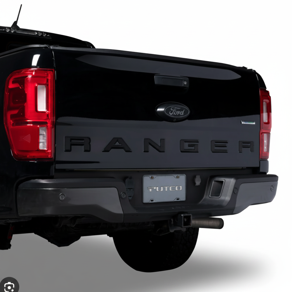 Putco Tailgate Letters for 2019-2023 Ford Ranger, Matte Black - Putco 55554MBFD