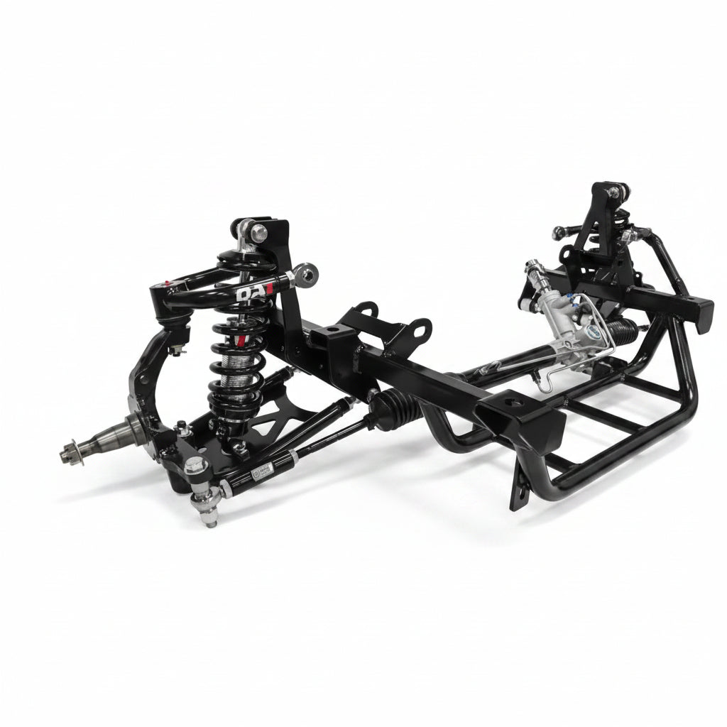 QA1 coilover conversion system mounted on a classic Mopar A-Body front suspension