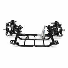 Load image into Gallery viewer, Close-up of the QA1 tubular K-member and control arms installed on an A-Body chassis