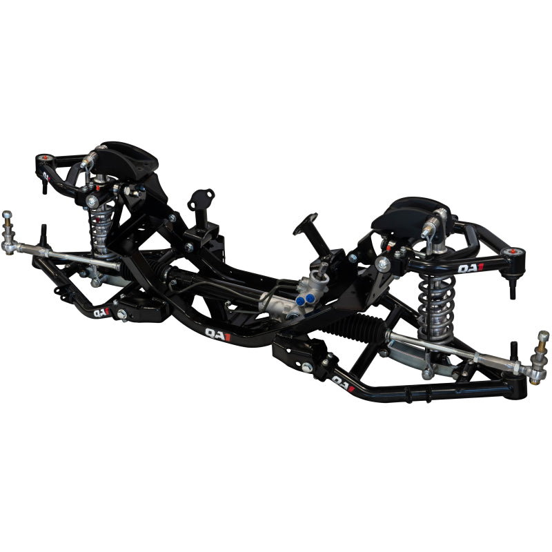 QA1 52622-S650 front coilover crossmember system, angled view