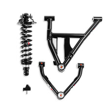 Load image into Gallery viewer, QA1 front suspension kit components including coilover shock, upper and lower control arms for 99-06 Chevy Silverado 1500 2WD.