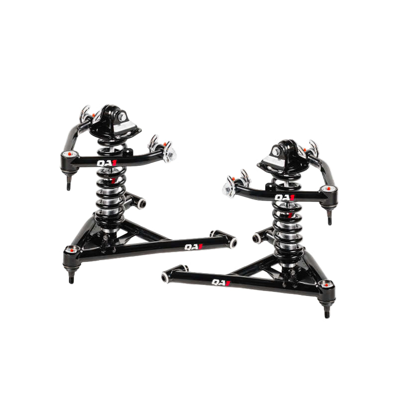 QA1 99-06 Chevy Silverado 1500 2WD double adjustable front suspension kit with coilover shocks and control arms.