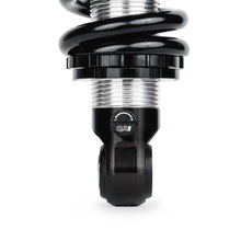 Load image into Gallery viewer, Close-up of QA1 99-06 Chevy Silverado 1500 2WD single adjustable coilover shock showing spring and adjustment knob