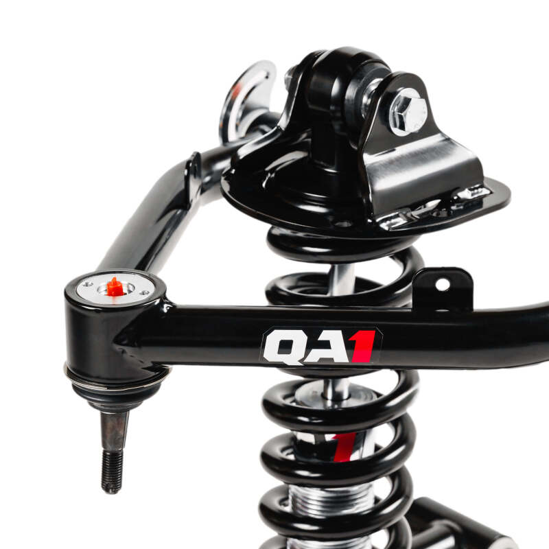 QA1 99-06 Chevy Silverado 1500 2WD single adjustable front suspension kit assembly showing upper control arm and coilover shock