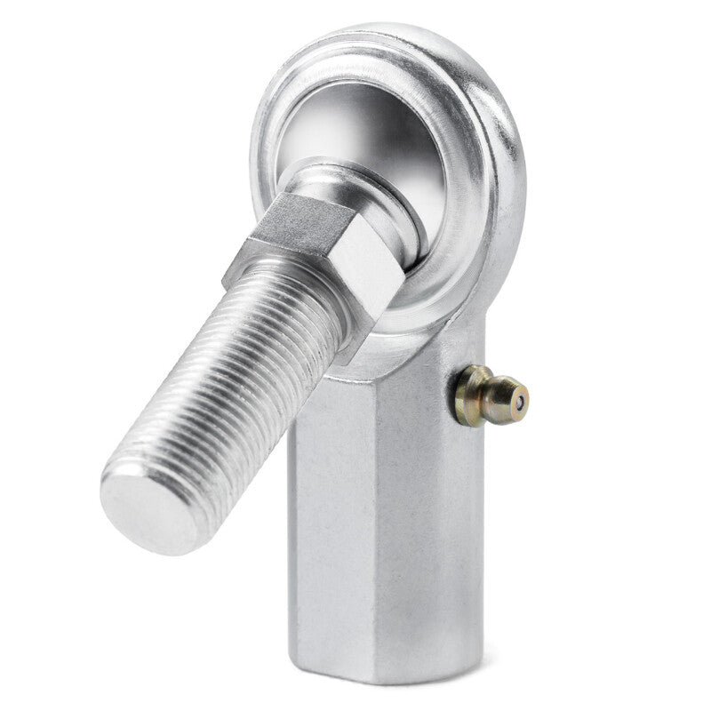 QA1 C Series 2-Pc Rod End - Female/Right Hand - .375in Bore x 3/8-24 w/Stud & Zerk - Carbon Steel, product image 1
