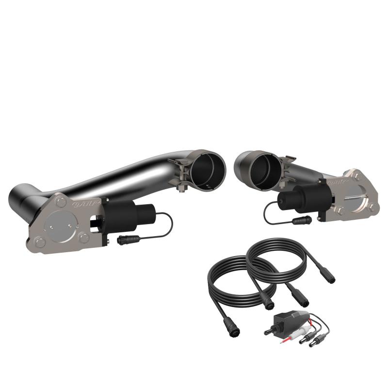 QTP 10-15 Chevrolet Camaro SS 6.2L 2.5in 304SS Aggressor Cutout Dual Mid Pipes - Black Ops Auto Works