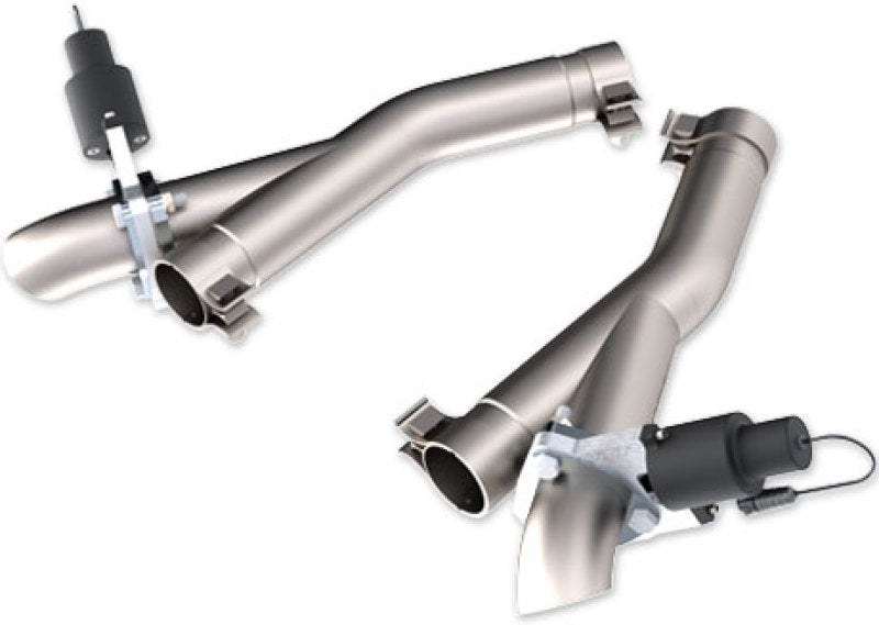 QTP 11-18 Dodge Durango 5.7L 2.5in 304SS Aggressor Cutout Dual Mid Pipes - Black Ops Auto Works