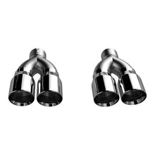 Load image into Gallery viewer, QTP 15-18 Dodge Challenger 6.2L/6.4L 304SS Screamer Exhaust 3in Quad Tip Adapter - Black Ops Auto Works