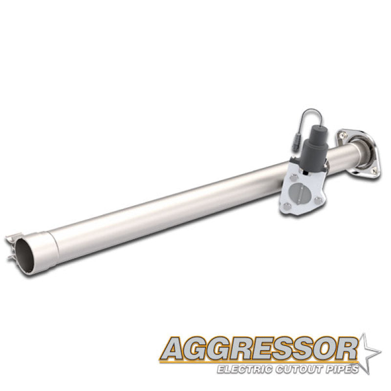 QTP 15-18 Ford F-150 CC/EC Standard Bed 2.5in 304SS Aggressor Cutout Mid Pipe - Black Ops Auto Works