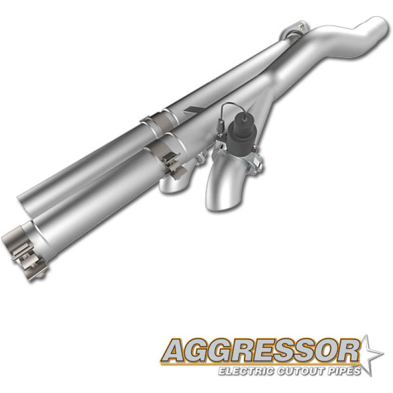 QTP 17-18 Ford Raptor EC/CC 2.5in 304SS Aggressor Cutout Dual Mid Pipes - Black Ops Auto Works