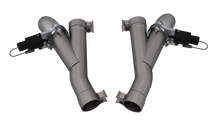 Load image into Gallery viewer, QTP 2018+ Jeep Grand Cherokee Trackhawk 2.75in 304SS Aggressor Cutout Dual Mid Pipes - Black Ops Auto Works