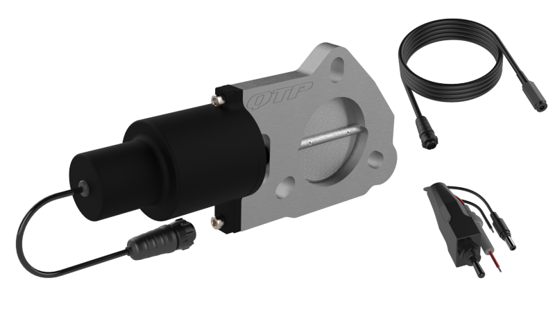 QTP 2.25in Bolt-On QTEC Electric Cutout Valve - Single - Black Ops Auto Works