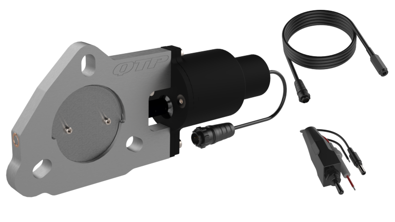 QTP 2.25in Bolt-On QTEC Electric Cutout Valve - Single - Black Ops Auto Works