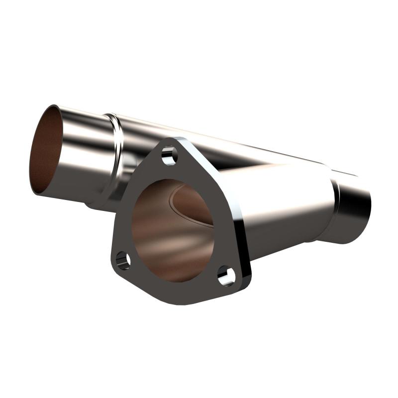 QTP 2.25in Weld-On QTEC Exhaust Cutout Y-Pipe - Black Ops Auto Works
