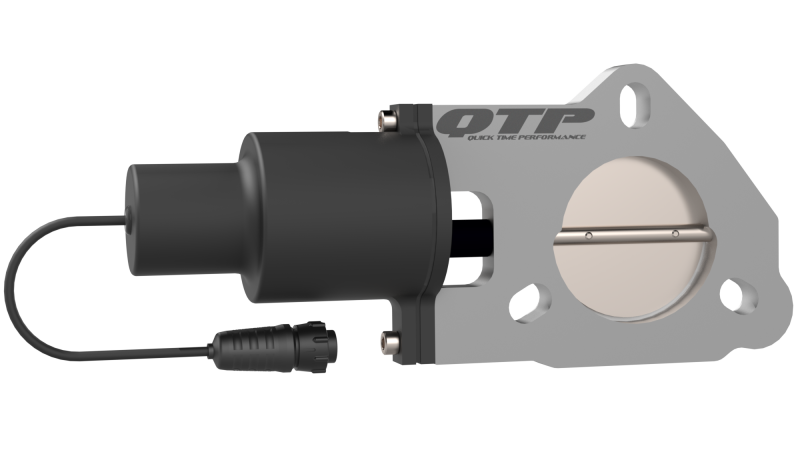 QTP 2.5in Bolt-On QTEC Electric Cutout Valve - Single - Black Ops Auto Works