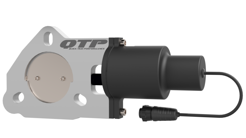 QTP 2.5in Bolt-On QTEC Electric Cutout Valve - Single - Black Ops Auto Works