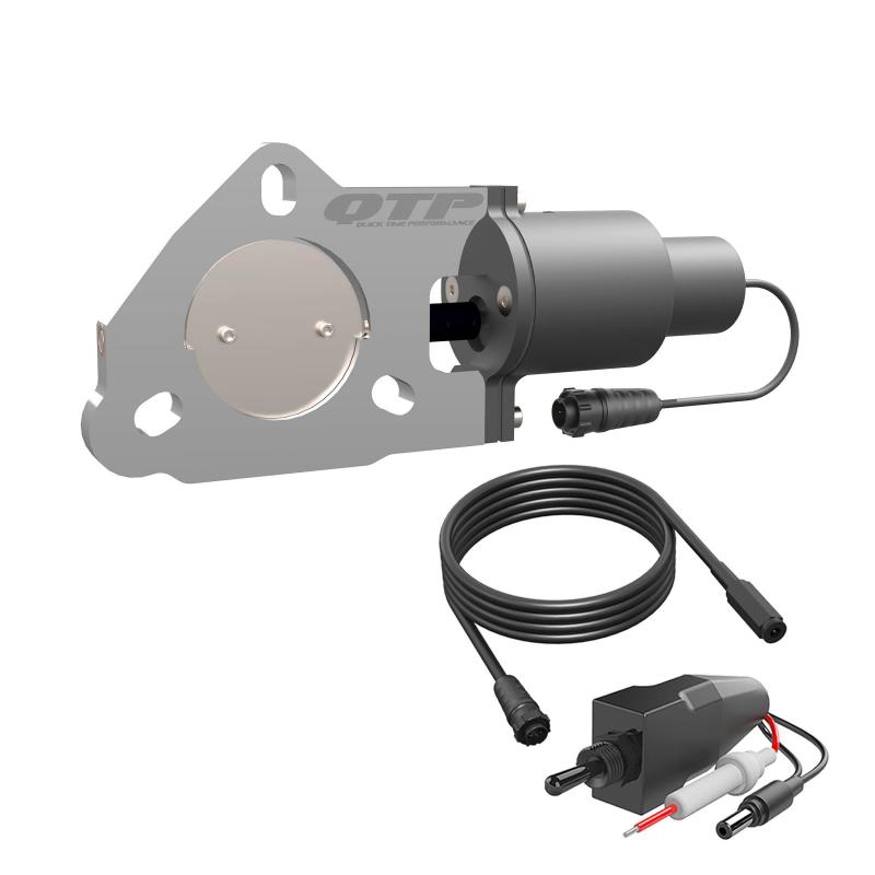 QTP 2.5in Bolt-On QTEC Electric Cutout Valve - Single - Black Ops Auto Works