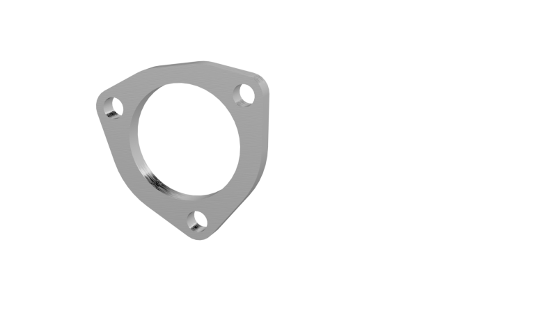 QTP 2.5in Weld-On QTEC 3 Bolt Flange - Black Ops Auto Works
