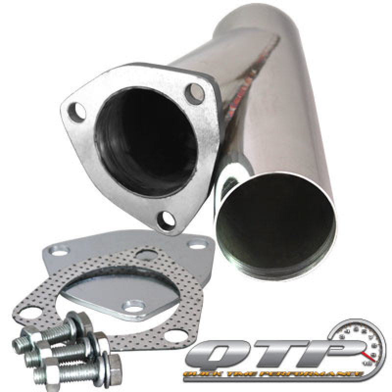 QTP 2.5in Weld-On QTEC Exhaust Cutout Y-Pipe - Black Ops Auto Works