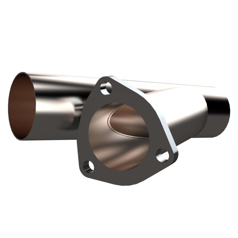 QTP 2.5in Weld-On QTEC Exhaust Cutout Y-Pipe - Black Ops Auto Works