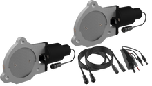 Load image into Gallery viewer, QTP 3.5in Bolt-On QTEC Dual Electric Cutout Valves - Pair - Black Ops Auto Works