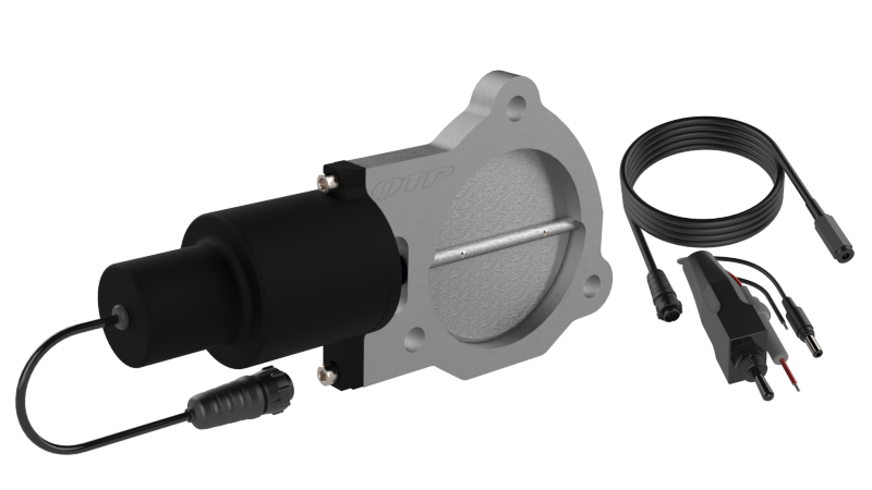 QTP 3.5in Bolt-On QTEC Electric Cutout Valve - Single - Black Ops Auto Works