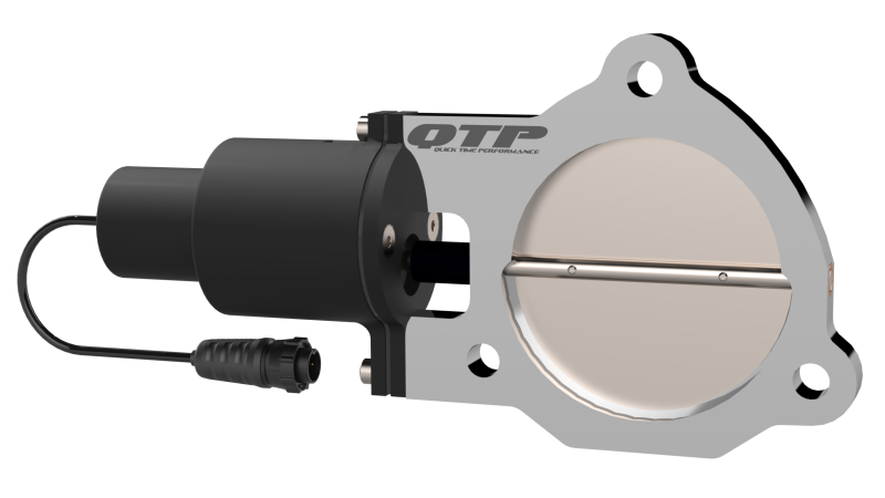 QTP 3.5in Bolt-On QTEC Electric Cutout Valve - Single - Black Ops Auto Works