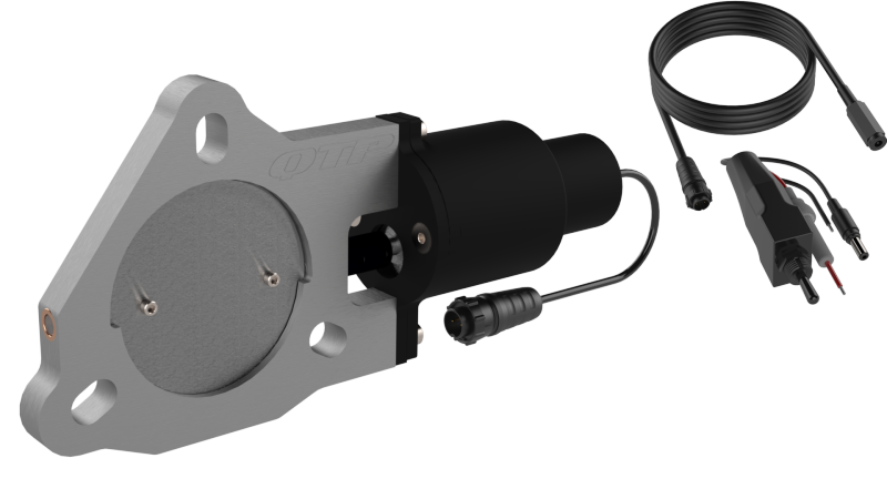 QTP 3in Bolt-On QTEC Electric Cutout Valve - Single - Black Ops Auto Works