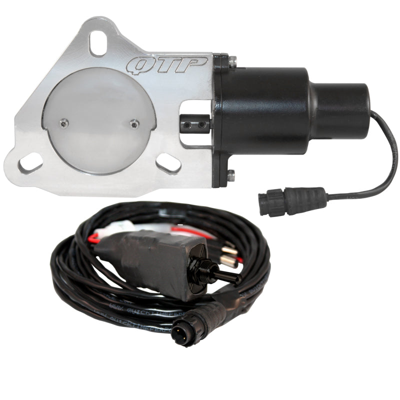 QTP 3in Bolt-On QTEC Electric Cutout Valve - Single - Black Ops Auto Works