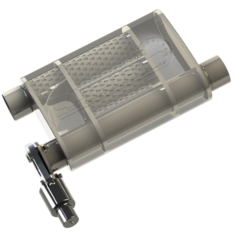 QTP 3in Weld-On 304SS Reverse Screamer Muffler w/Bolt-On QTEC Electric Cutout - Black Ops Auto Works