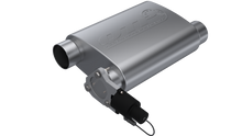 Load image into Gallery viewer, QTP 3in Weld-On 304SS Reverse Screamer Muffler w/Bolt-On QTEC Electric Cutout - Black Ops Auto Works