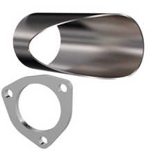 Load image into Gallery viewer, QTP 3in Weld-On QTEC DIY Cutout Pipe - Black Ops Auto Works
