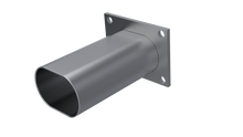 Load image into Gallery viewer, QTP 3in Weld-On QTEC Low Profile Conncetion Oval Tube Kit - Black Ops Auto Works