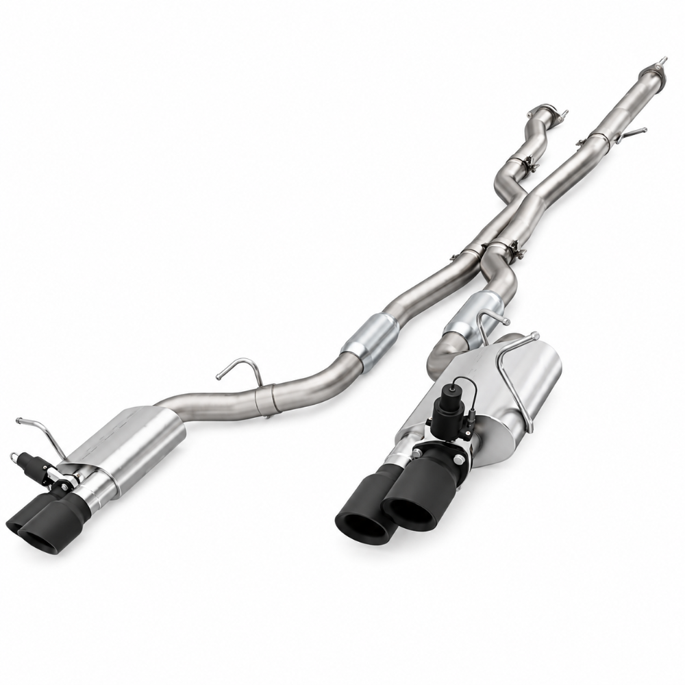 QTP 427218B Screamer cat-back exhaust for 2018+ Jeep Grand Cherokee Trackhawk