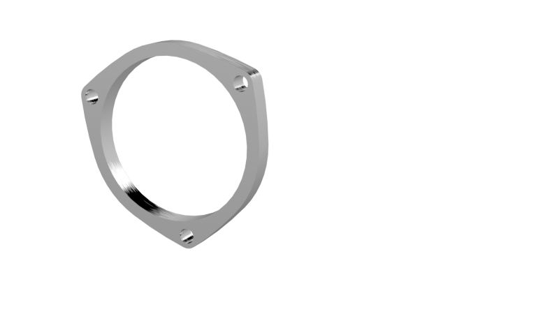 QTP 4in Weld-On QTEC 3 Bolt Flange - Black Ops Auto Works