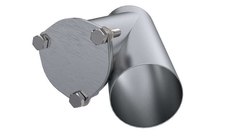 QTP 4in Weld-On QTEC Exhaust Cutout Y-Pipe - Black Ops Auto Works