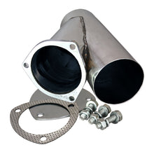 Load image into Gallery viewer, QTP 4in Weld-On QTEC Exhaust Cutout Y-Pipe - Black Ops Auto Works