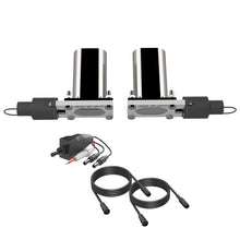 Load image into Gallery viewer, QTP Bolt-On QTEC Dual Low Profile Oval Electric Cutout Valves - Pair - Black Ops Auto Works