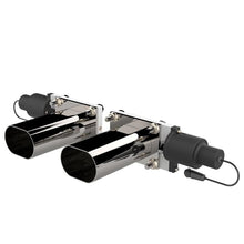 Load image into Gallery viewer, QTP Bolt-On QTEC Dual Low Profile Oval Electric Cutout Valves - Pair - Black Ops Auto Works