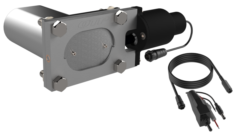 QTP Bolt-On QTEC Low Profile Oval Electric Cutout Valve - Black Ops Auto Works