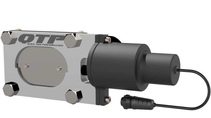 QTP Bolt-On QTEC Low Profile Oval Electric Cutout Valve - Black Ops Auto Works