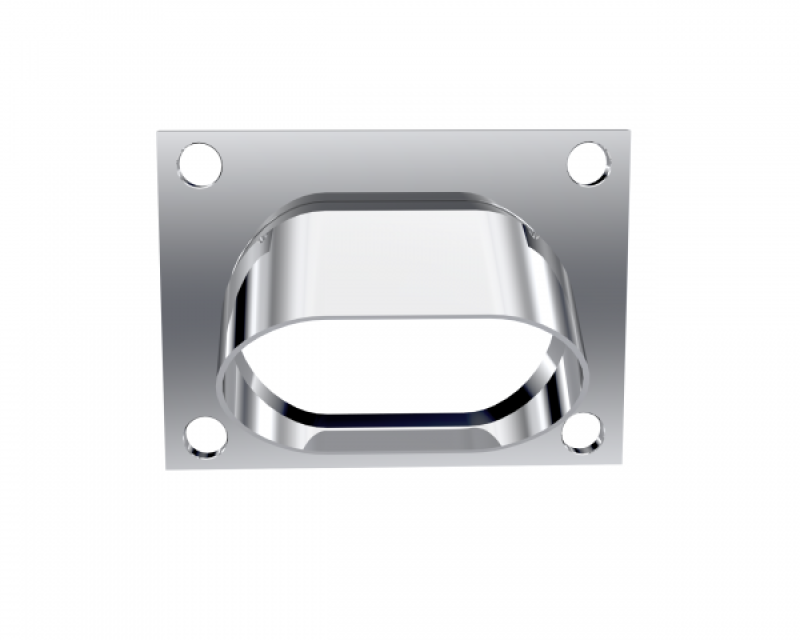 QTP Bolt-On QTEC Low Profile Oval Turn Down - Black Ops Auto Works