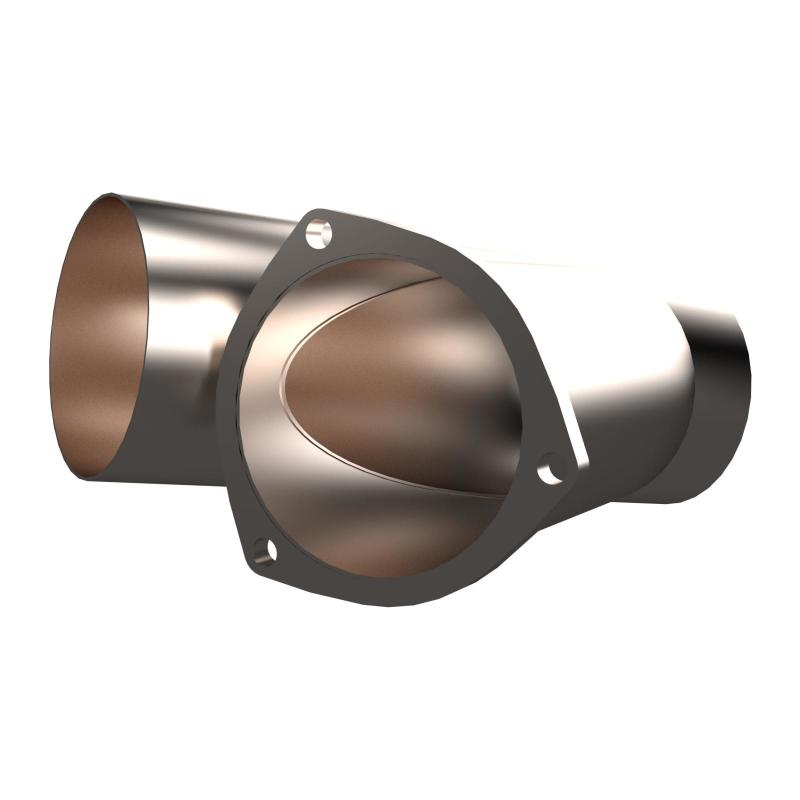QTP 4in Weld-On QTEC Exhaust Cutout Y-Pipe - QTP 10400