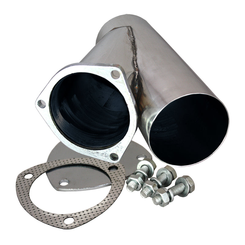 QTP 4in Weld-On QTEC Exhaust Cutout Y-Pipe - QTP 10400