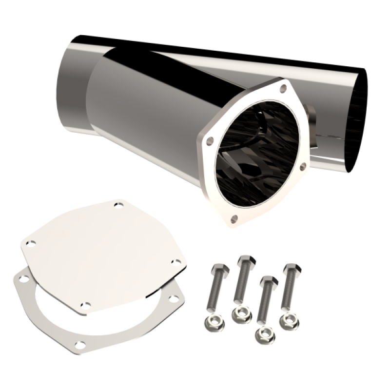 QTP 5in Weld-On QTEC Exhaust Cutout Y-Pipe - QTP 10500