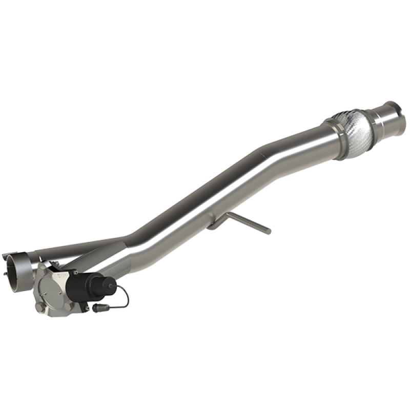 QTP 14-18 Chevrolet Silverado 1500 4.8L/5.3L EC/CC Standard Bed 3in 304SS Aggressor Cutout Mid Pipe - QTP 510014