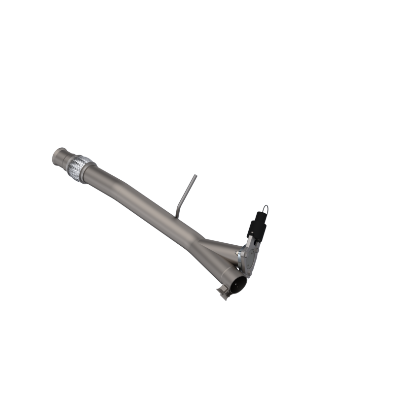 QTP 14-18 Chevrolet Silverado 1500 4.8L/5.3L EC/CC Standard Bed 3in 304SS Aggressor Cutout Mid Pipe - QTP 510014