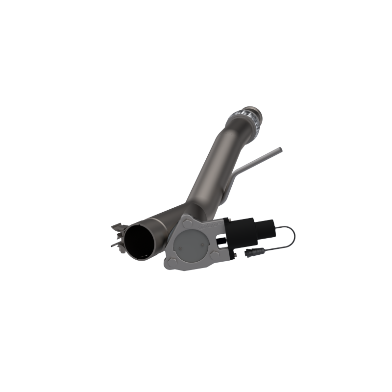 QTP 14-18 Chevrolet Silverado 1500 4.8L/5.3L EC/CC Standard Bed 3in 304SS Aggressor Cutout Mid Pipe - QTP 510014
