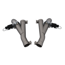 Load image into Gallery viewer, QTP 2018+ Jeep Grand Cherokee Trackhawk 2.75in 304SS Aggressor Cutout Dual Mid Pipes - QTP 527112