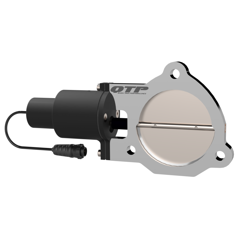 QTP 3.5in Bolt-On QTEC Electric Cutout Valve - Single - QTP QTEC35